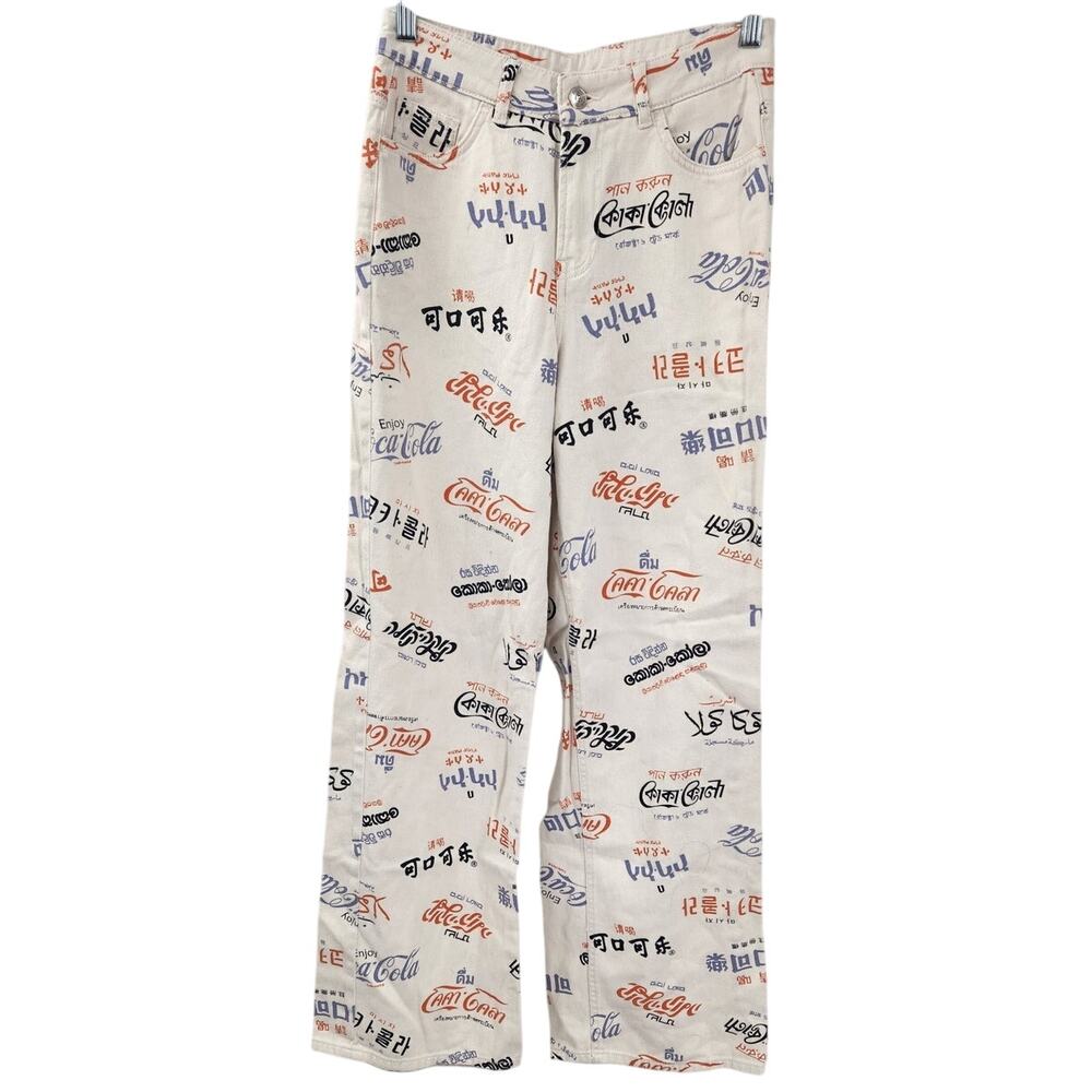 DIVIDED H&M Coca-Cola Print Pants Womens Size 2